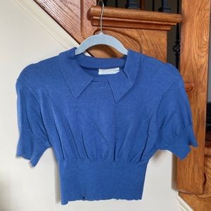 Urban outfitters cropped collared sweater